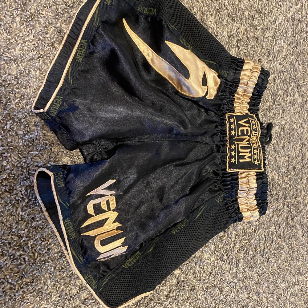 Kids Black and Gold Shorts